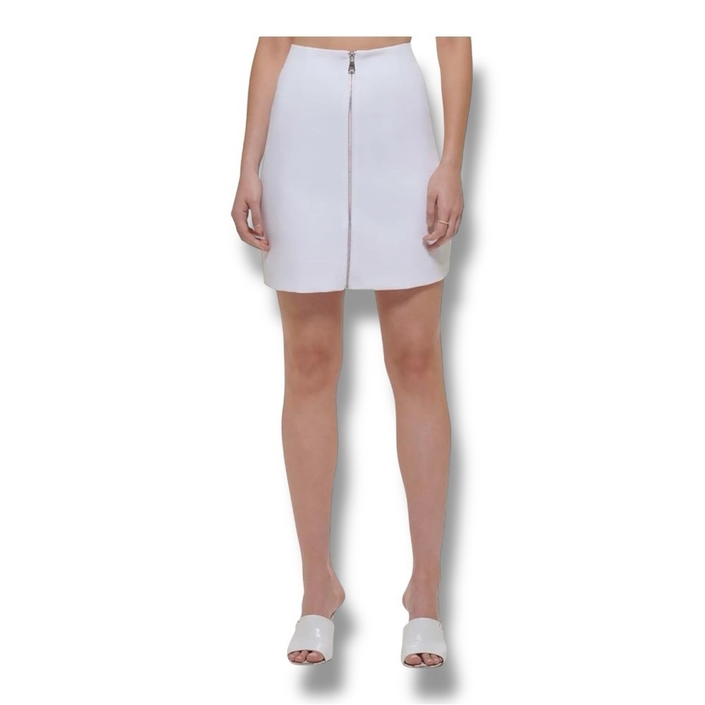 DKNY White Mini Pencil Skirt Casual